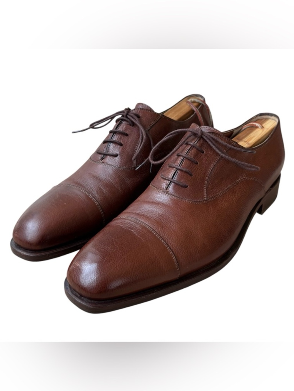 FRATELLI ROSSETTI Cognac Leather Oxfords